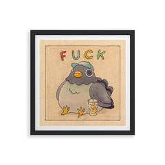 Fuck' Pigeon 01 Framed Art Print