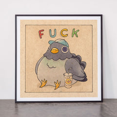 Fuck' Pigeon 01 Framed Art Print