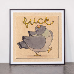 Fuck' Pigeon 02 Framed Art Print