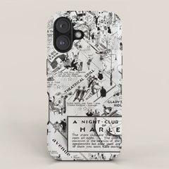 1932 Night-Club Map of Harlem, NY Centerfold from Manhattan Weekly by Elmer Simms Campbell iPhone Case