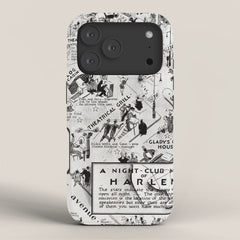 1932 Night-Club Map of Harlem, NY Centerfold from Manhattan Weekly by Elmer Simms Campbell iPhone Case