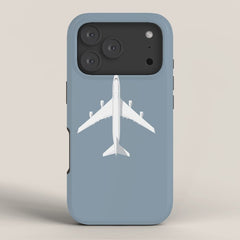 747-400 Jumbo Jet Airliner Aircraft - Slate iPhone Case
