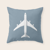 747-400 Jumbo Jet Airliner Aircraft - Slate Throw Pillow