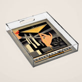 1930's Waldorf Astoria Hotel NYC The Starlight Roof, Champagne Wine Card Vintage Poster Acrylic Tray