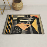 1930's Waldorf Astoria Hotel NYC The Starlight Roof, Champagne Wine Card Vintage Poster Rug