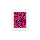 80s Neon Pink and Lime Green Leopard Art Print
