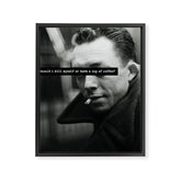 "Should I Kill Myself or Have a Cup of Coffee?" Albert Camus Quote Framed Canvas Print
