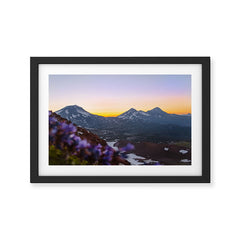 3 Sisters Sunset Framed Art Print