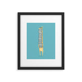 A Book Lover (blue) Framed Art Print