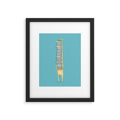 A Book Lover (blue) Framed Art Print