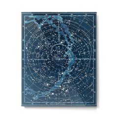 1900 Star Constellation Map - Chart Vintage Poster Metal Print