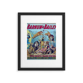 1910 Barnum & Bailey Circus Dancing Lions - M'lle Adgi's Acting Vintage Poster Framed Art Print