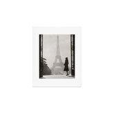 1920 Woman at the Gate, Eiffel Tower black and white photography / jazz age black & white photograph Art Print