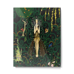 1921 Classical Masterpiece 'Flowers and Flames' by Kay Nielsen Metal Print