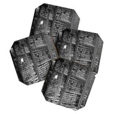 A book lovers dream - Cast-iron Book Alcoves Cincinnati Library black and white photography Coaster