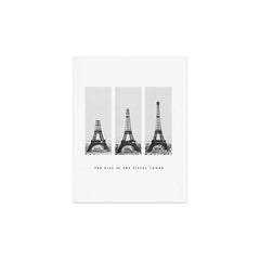 1888-1889 The Rise of the Eiffel Tower Construction Sequence black and white photography Art Print