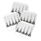 1888-1889 The Rise of the Eiffel Tower Construction Sequence black and white photography Coaster