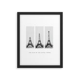 1888-1889 The Rise of the Eiffel Tower Construction Sequence black and white photography Framed Art Print