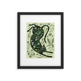 A Cat in the Wildflowers Framed Art Print