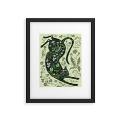 A Cat in the Wildflowers Framed Art Print