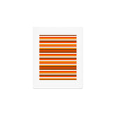70s Fine Stripes in Retro Orange and Brown Art Print
