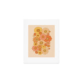70s Retro Daisy Floral Art Print