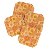 70s Retro Daisy Floral Coaster