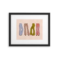 1970s Bellbottom Bliss Retro Fashion Framed Art Print