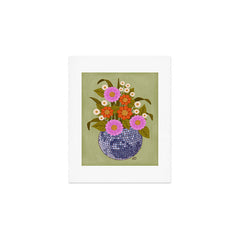 1970s Disco Ball Flower Pot Art Print