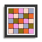 1970s Disco Dancefloor Checkerboard Pattern Framed Art Print