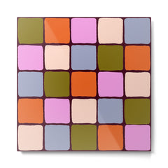 1970s Disco Dancefloor Checkerboard Pattern Metal Print