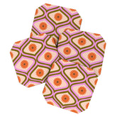 70s Disco Daisy Flower Pattern Coaster