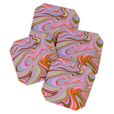 70s Psychedelic Swirl Coaster