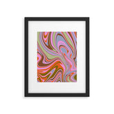 70s Psychedelic Swirl Framed Art Print
