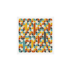1970s Colors Mid Century Modern Geometric Pattern Art Print