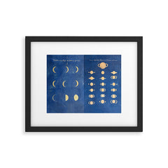 17th-Century Astronomical Art by Maria Clara Eimmart: Phases of Venus and Saturn Framed Art Print