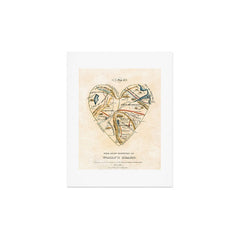 "A Map of the Open Country of a Woman's Heart" by D. W. Kellogg (c. 1833-1842) Art Print