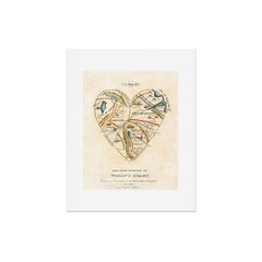 "A Map of the Open Country of a Woman's Heart" by D. W. Kellogg (c. 1833-1842) Art Print
