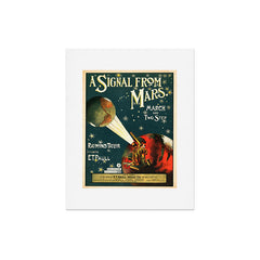 "A Signal from Mars": sheet music cover, 1901 Art Print