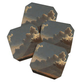 "Cloud Study" by Knud Baade, circa 1830s Coaster