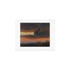 "Cloud Study over Poplars" by Knud Baade, circa 1830s-1840s Art Print