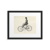 "Coasting" from "Bicycling for Ladies" by Maria E. Ward, 1896 Framed Art Print