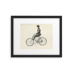 "Coasting" from "Bicycling for Ladies" by Maria E. Ward, 1896 Framed Art Print