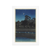 "Crescent Moon and Tea Houses, Kanazawa" by Hasui Kawase, 1920s Art Print