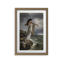 "Death of Sappho" by Miguel Carbonell Selva (1881) Framed Art Print