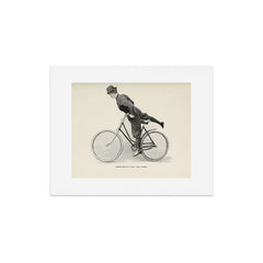 "Dismounting Over the Wheel" from "Bicycling for Ladies" by Maria E. Ward, 1896 Art Print