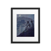 "Give me nights perfectly quiet... and I looking up at the stars" (Margaret C Cook, Leaves of Grass) Framed Art Print