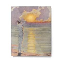 "I will confront these shows of the day and night" (Margaret C. Cook, Leaves of Grass, 1913) Metal Print