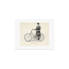 "Leading a Bicycle About" from "Bicycling for Ladies" by Maria E. Ward, 1896 Art Print