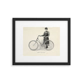 "Leading a Bicycle About" from "Bicycling for Ladies" by Maria E. Ward, 1896 Framed Art Print